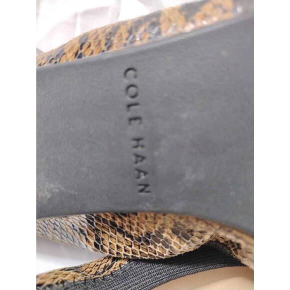 Cole Haan Womens Deltona Ballet Flats Shoes Python Snake Leather Slip Ons 8 B - Picture 4 of 7